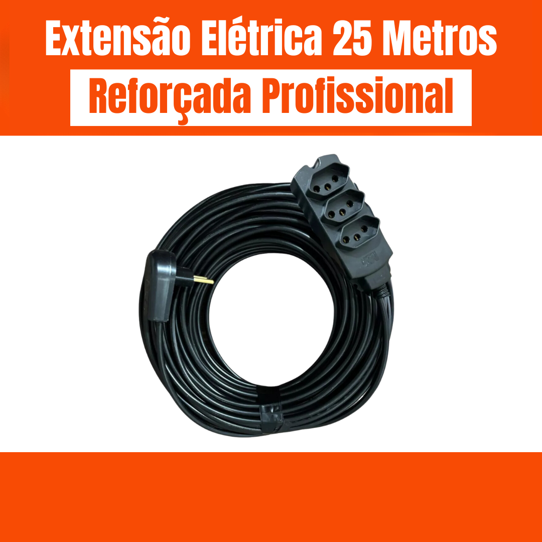 + 1 Extensão Elétrica Profissional 25 Metros