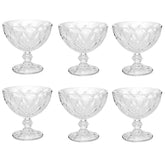 Jogo de 6 Taças Diamond Lyor para Sobremesa 250ml Transparen