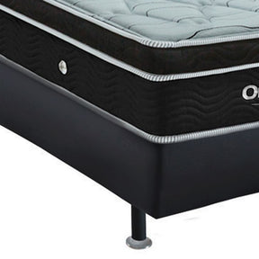 Conjunto Cama Box Cori com Colchão Solteiro Molas Ensacada Elegant (28x88x188) Preto