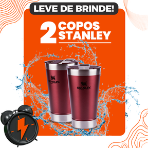 Jogo de Copos Perfeito com 12 Copos Aruba de Vidro + 2 Copos Stanley de Brinde