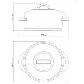 Caçarola Tramontina Solar 28cm 8,4L em Aço Inox com Fundo Triplo Cinza